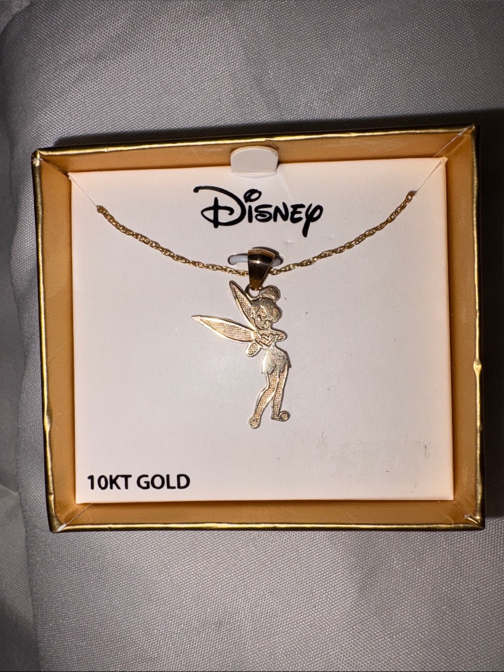 Disney Gold Tinker Bell Necklace